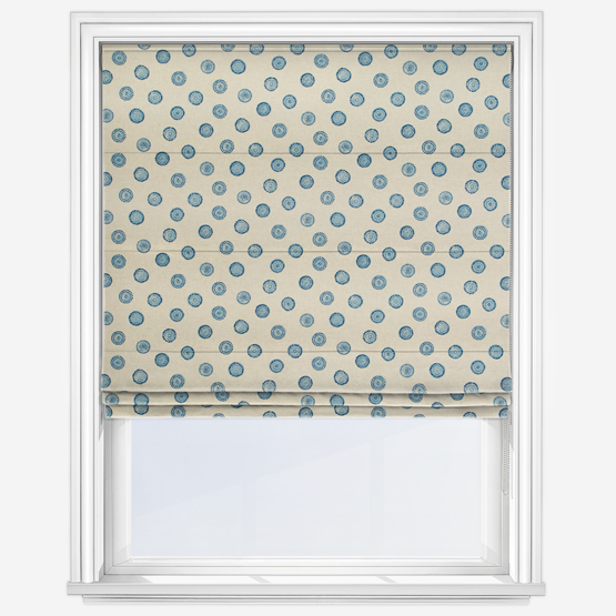 Daisy Cornflower Roman Blind