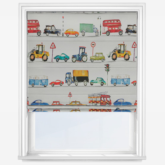 On the Road Paintbox Roman Blind