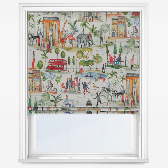 Out and About Paintbox Roman Blind