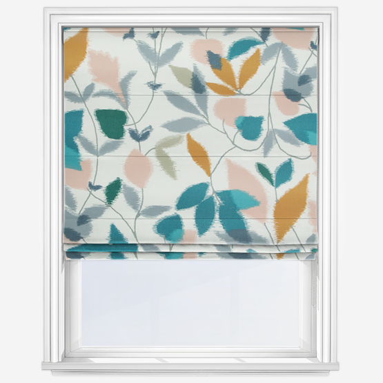 Scion Akira Ginger and Teal Roman Blind