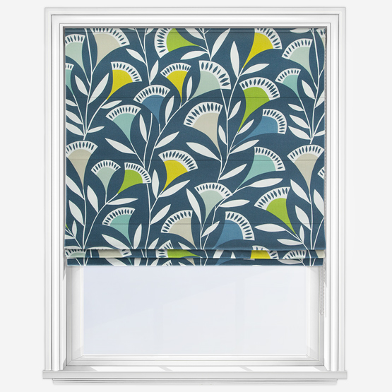 Scion Noukku Mist Kiwi and Midnight Roman Blind