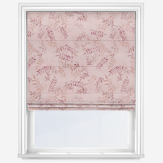 Sonova Studio Kaleidoscope Leaves Blush Pink Roman Blind