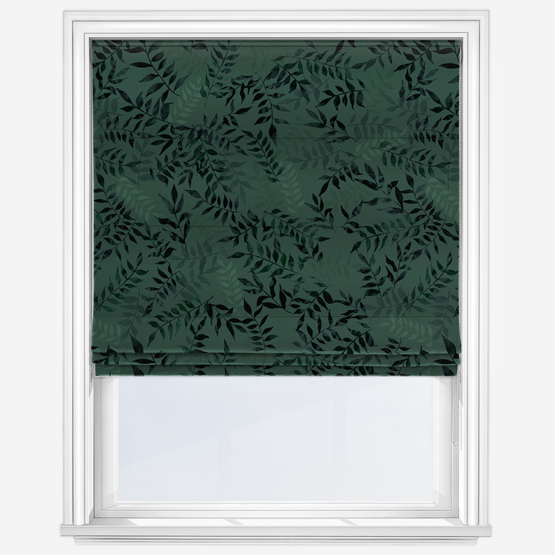 Sonova Studio Kaleidoscope Leaves Green Roman Blind