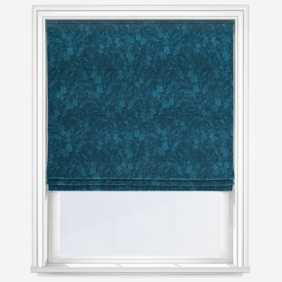 Sonova Studio Leafy Midnight Blue Roman Blind