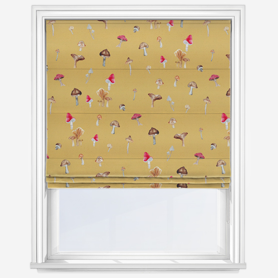 Sonova Studio Mushroom Forage Mustard Roman Blind