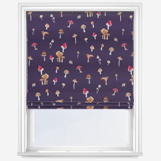 Sonova Studio Mushroom Forage Purple Roman Blind