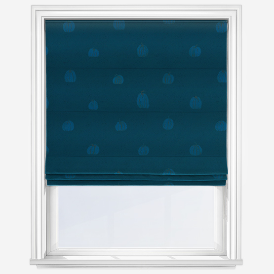 Sonova Studio Pumpkin Electric Blue Roman Blind