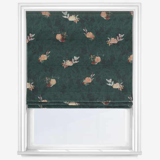 Sonova Studio Pumpkin Spice Forest Green Roman Blind