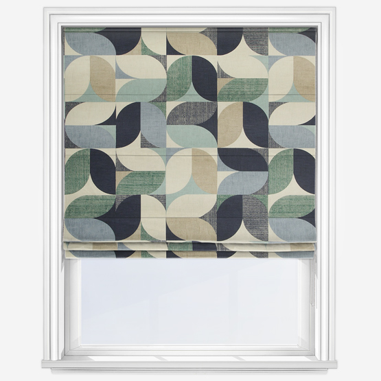 Reno Mineral and Navy Roman Blind