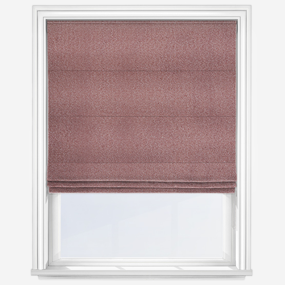 Boucle Peach Pink Roman Blind