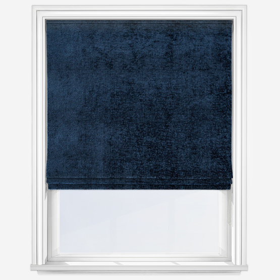 Boucle Royale Navy Blue Roman Blind