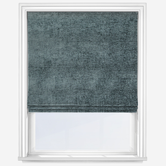 Boucle Royale Smoke Blue Roman Blind