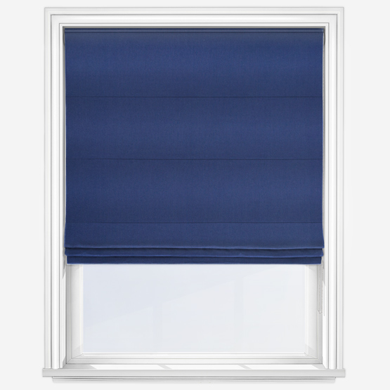 Canvas Indigo Blue Roman Blind