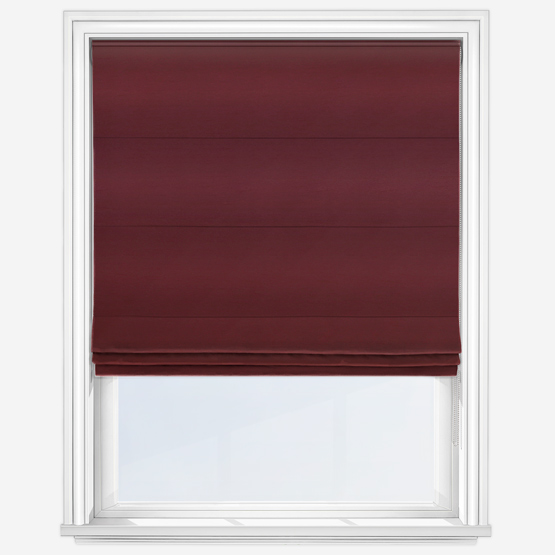 Touched By Design Luxe Faux Silk Wine Roman Blind