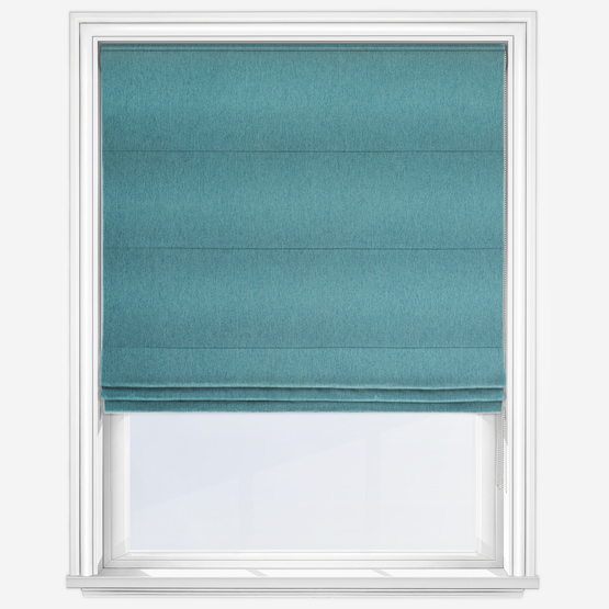 Turin Teal Roman Blind
