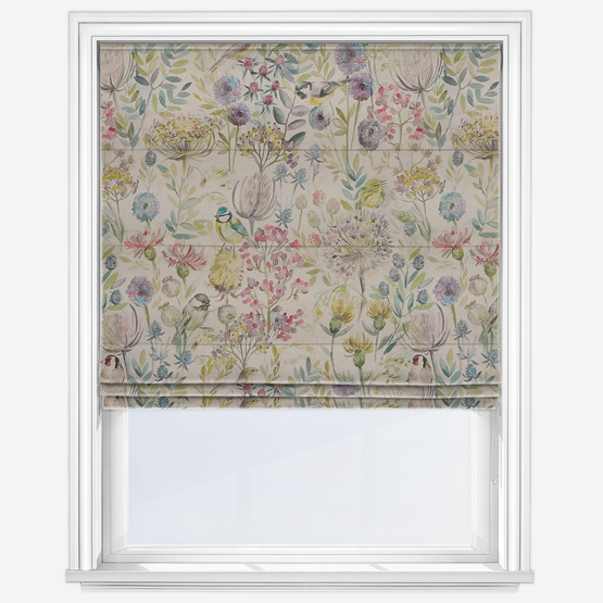 Voyage Morning Chorus Linen Roman Blind