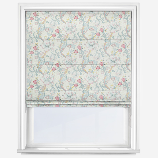 William Morris Golden Lily Dove and Plum Roman Blind