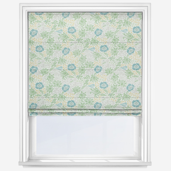 William Morris Mallow Apple and Linen Roman Blind