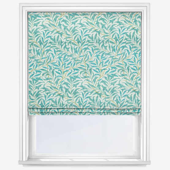 William Morris Willow Boughs Teal Roman Blind