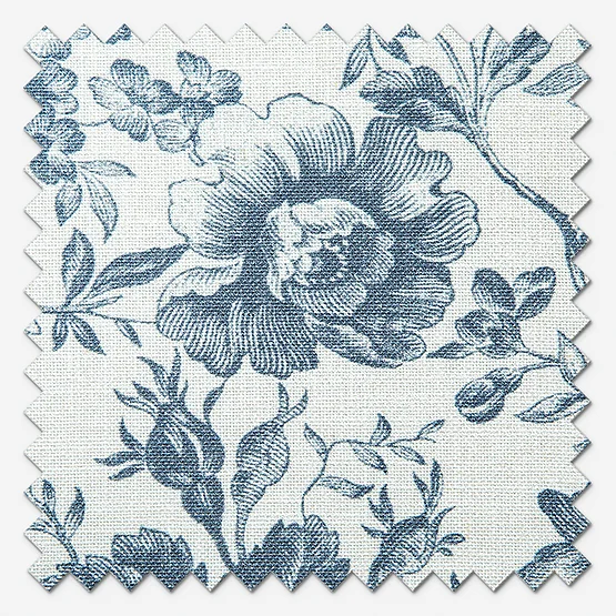 Camengo Celestine Tissu Bleu Encre roman