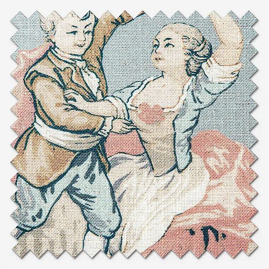 Camengo Gavotte Tissu Bleu Doux cushion