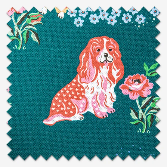 Cath Kidston Puppy Fields Teal roman