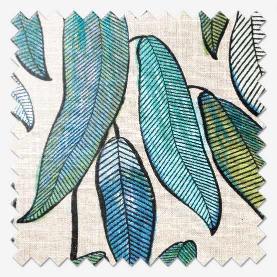 Edinburgh Weavers Tropical Leaf Linen cushion