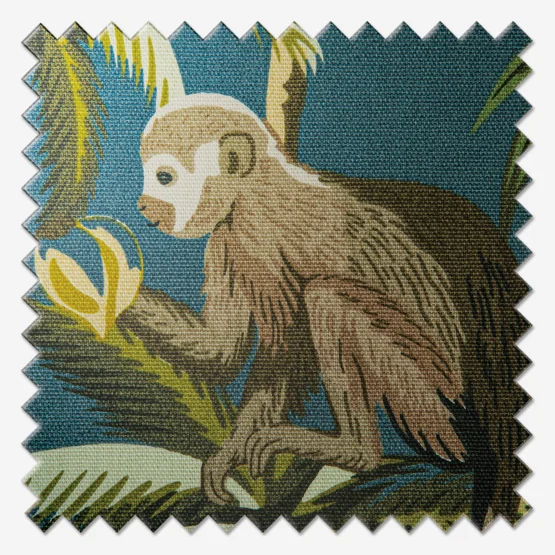 Monkey Teal cushion