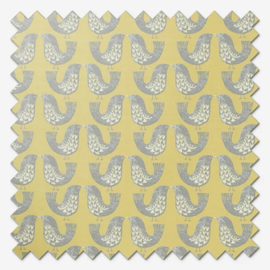 Scandi Birds Mustard cushion