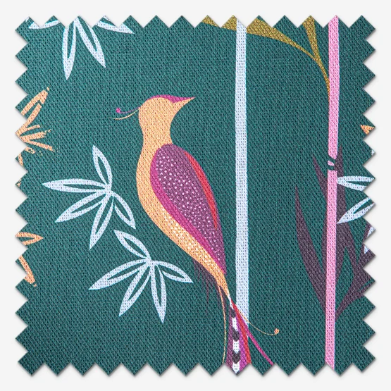 Sara Miller Linear Bamboo Dark Green roman