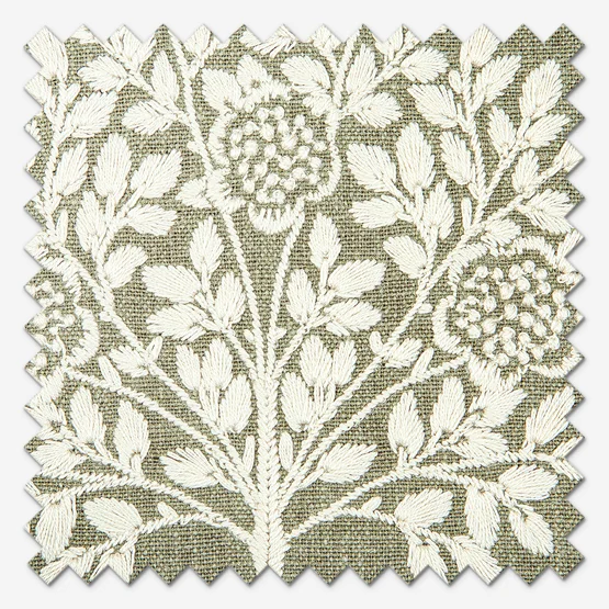 William Morris At Home Marigold Tree Embroidery Nettle curtain