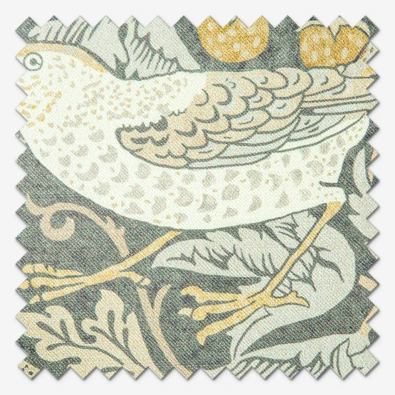 William Morris At Home Strawberry Thief Velvet Flint roman