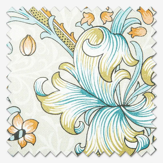 William Morris Golden Lily Linen and Teal cushion