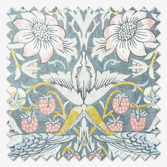 William Morris Strawberry Thief Slate and Blush roman