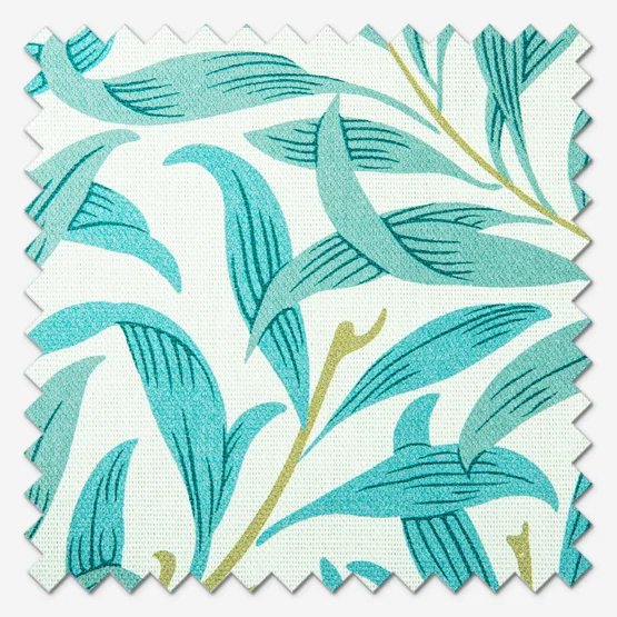 William Morris Willow Boughs Teal curtain