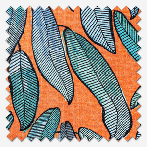 Edinburgh Weavers Tropical Leaf Tangerine