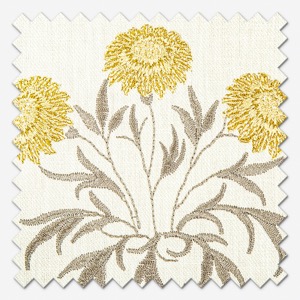 William Morris At Home Lily Flower Embroidery Ochre