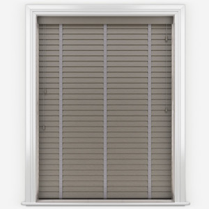 Arena Aspect Graphite Grey with Light Grey Tapes Wooden Venetian Blinds