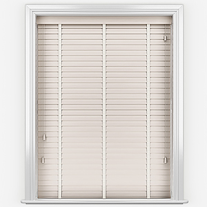 Hikari Bamboo Brushed Oyster with White Tapes Wooden Venetian Blind