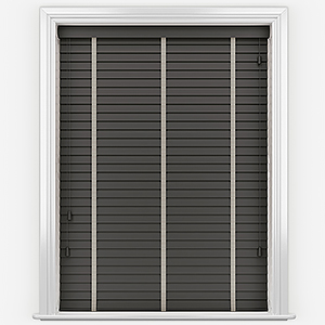 Hikari Bamboo Ember Grey with Light Grey Tapes Wooden Venetian Blind