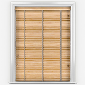 Hikari Bamboo Natural with Clay Tapes Wooden Venetian Blind