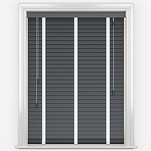 Dalby Bamboo Barsa Dark Grey with Chalk tapes Wooden Venetian Blind