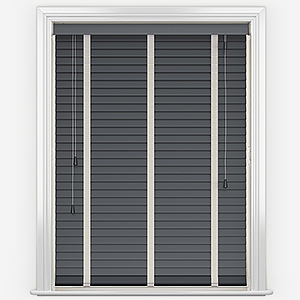 Dalby Bamboo Barsa Dark Grey with Dove tapes Wooden Venetian Blind