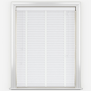 Dalby Bamboo Capella White with Chalk tapes Wooden Venetian Blind
