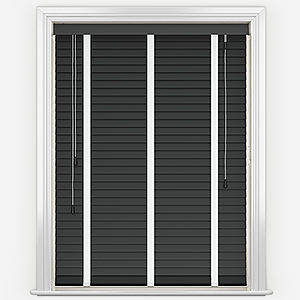 Dalby Bamboo Jarrah Black with Chalk tapes Wooden Venetian Blind