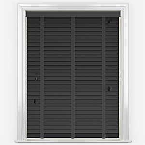 Dalby Bamboo Jarrah Black with Jet tapes Wooden Venetian Blind