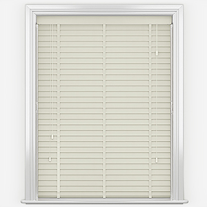 Plass Classic Cream with Tapes Faux Wood Venetian Blind