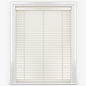 Designer Soft Cream with Tapes Wooden Venetian Blind