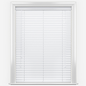 Premier Piano Gloss White Wooden Venetian Blind
