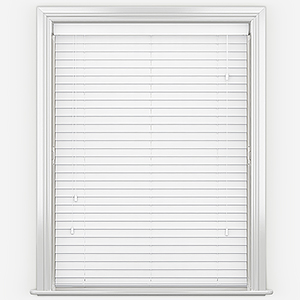 WoodLux Fine Grain Brilliant White Faux Wood Venetian Blind